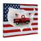 Stupell Industries Farmhouse American Flag Canvas Wall Art
